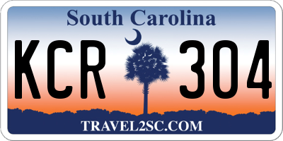SC license plate KCR304