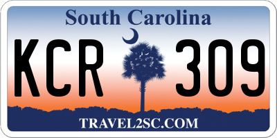 SC license plate KCR309