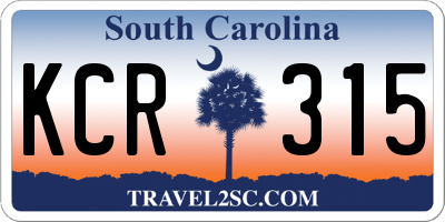 SC license plate KCR315