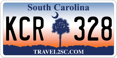 SC license plate KCR328
