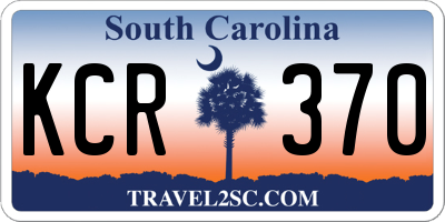 SC license plate KCR370