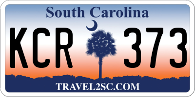 SC license plate KCR373