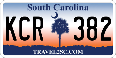 SC license plate KCR382