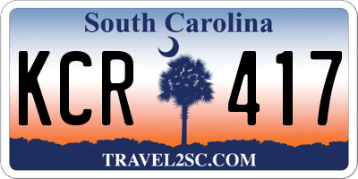 SC license plate KCR417
