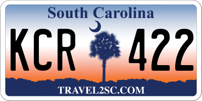 SC license plate KCR422