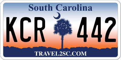 SC license plate KCR442