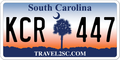 SC license plate KCR447