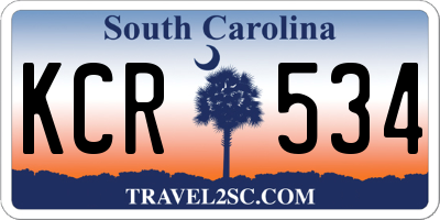 SC license plate KCR534