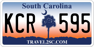 SC license plate KCR595