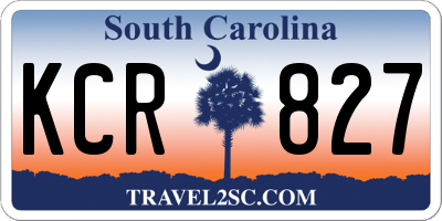 SC license plate KCR827