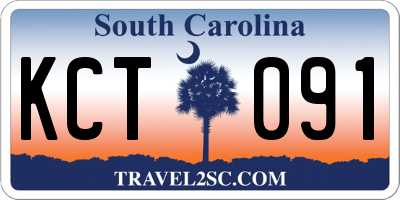 SC license plate KCT091