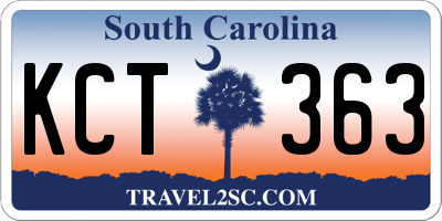 SC license plate KCT363