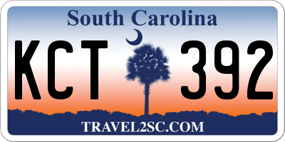 SC license plate KCT392