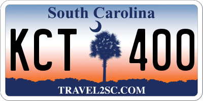 SC license plate KCT400