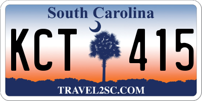 SC license plate KCT415