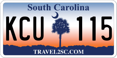 SC license plate KCU115