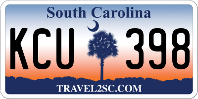 SC license plate KCU398