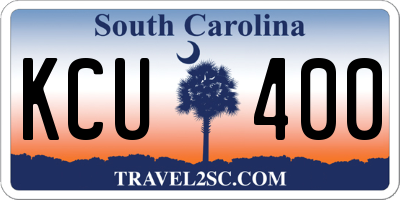 SC license plate KCU400