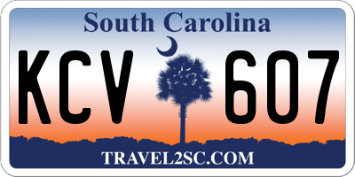 SC license plate KCV607