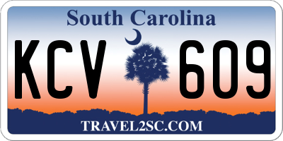 SC license plate KCV609