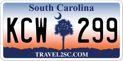 SC license plate KCW299