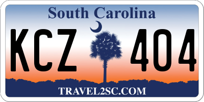 SC license plate KCZ404