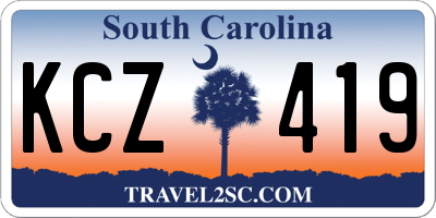 SC license plate KCZ419