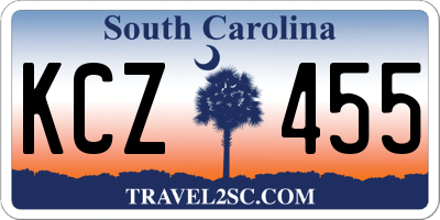 SC license plate KCZ455