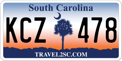 SC license plate KCZ478