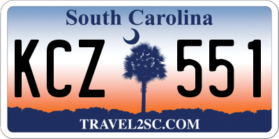 SC license plate KCZ551