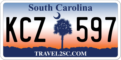SC license plate KCZ597
