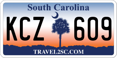 SC license plate KCZ609
