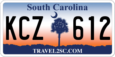 SC license plate KCZ612