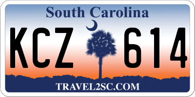 SC license plate KCZ614