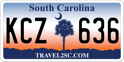 SC license plate KCZ636