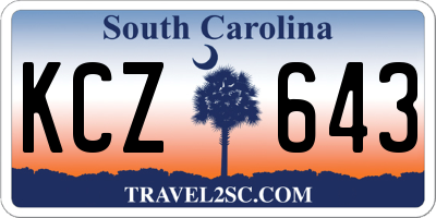 SC license plate KCZ643