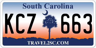 SC license plate KCZ663