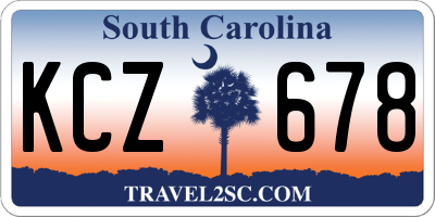 SC license plate KCZ678