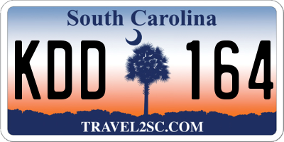 SC license plate KDD164