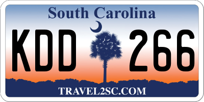 SC license plate KDD266
