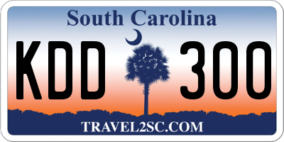 SC license plate KDD300