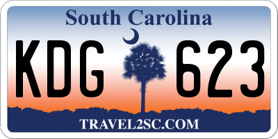 SC license plate KDG623