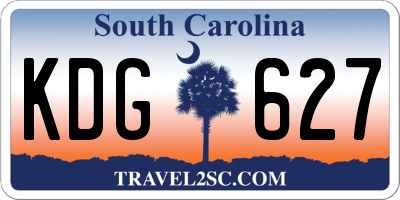 SC license plate KDG627
