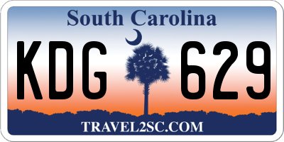 SC license plate KDG629