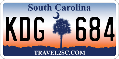 SC license plate KDG684