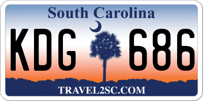 SC license plate KDG686