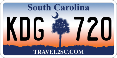 SC license plate KDG720