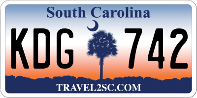SC license plate KDG742