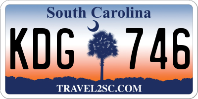 SC license plate KDG746