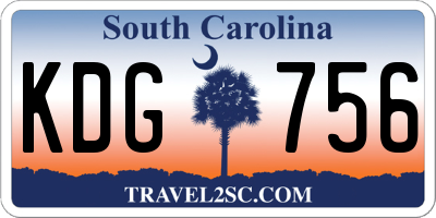 SC license plate KDG756